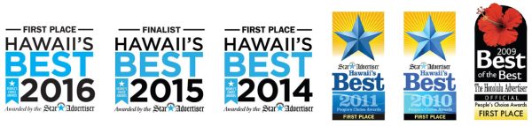 Hawaii's Best Dentist award logos